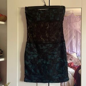 LACE bodycon strapless dress